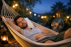 Dormir en hamaca en noches de calor