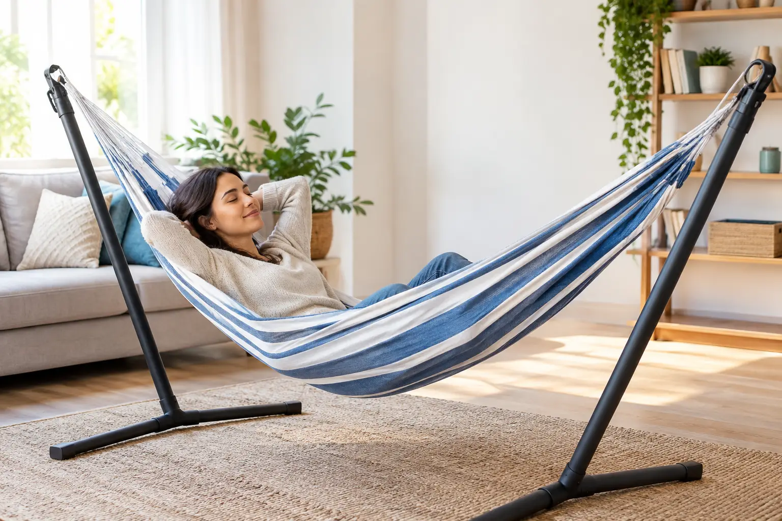 Cómo usar hamaca en interiores sin perforar
